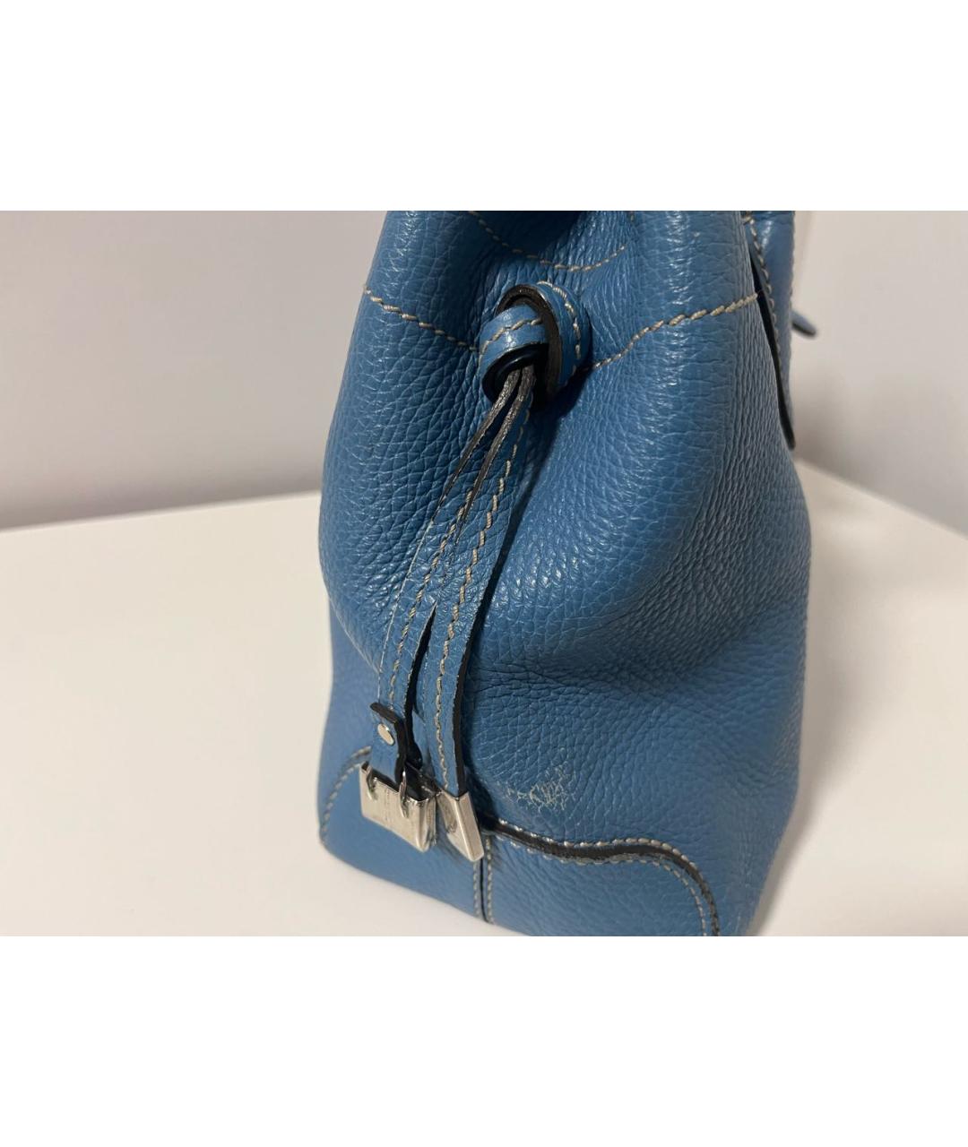 TOD'S Синяя кожаная сумка тоут, фото 5