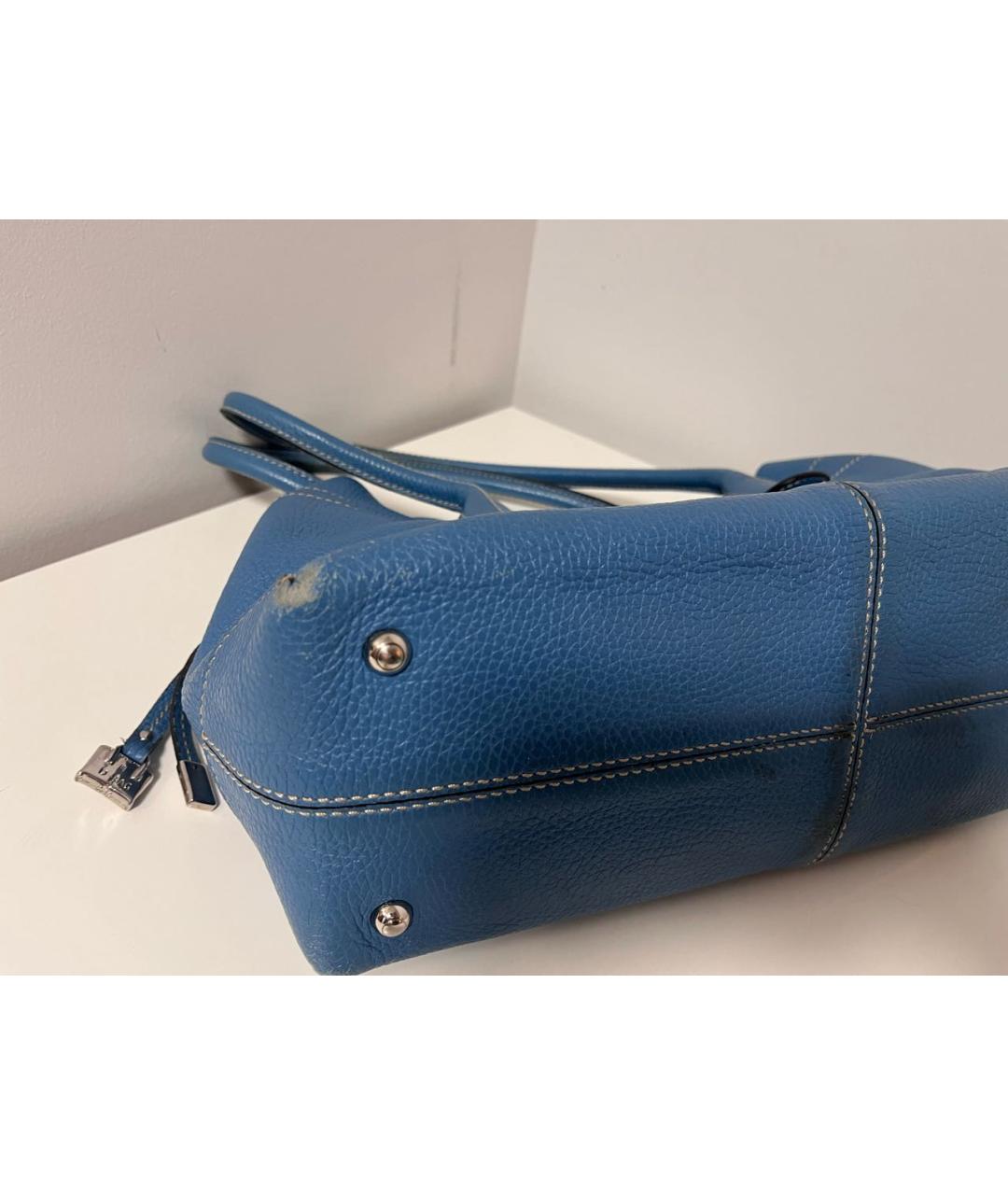 TOD'S Синяя кожаная сумка тоут, фото 7