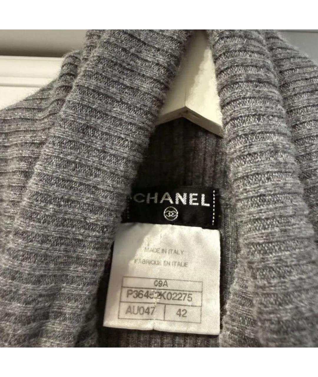 CHANEL Серая кашемировая водолазка, фото 3