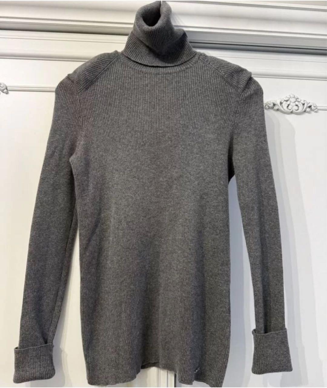 CHANEL Серая кашемировая водолазка, фото 2