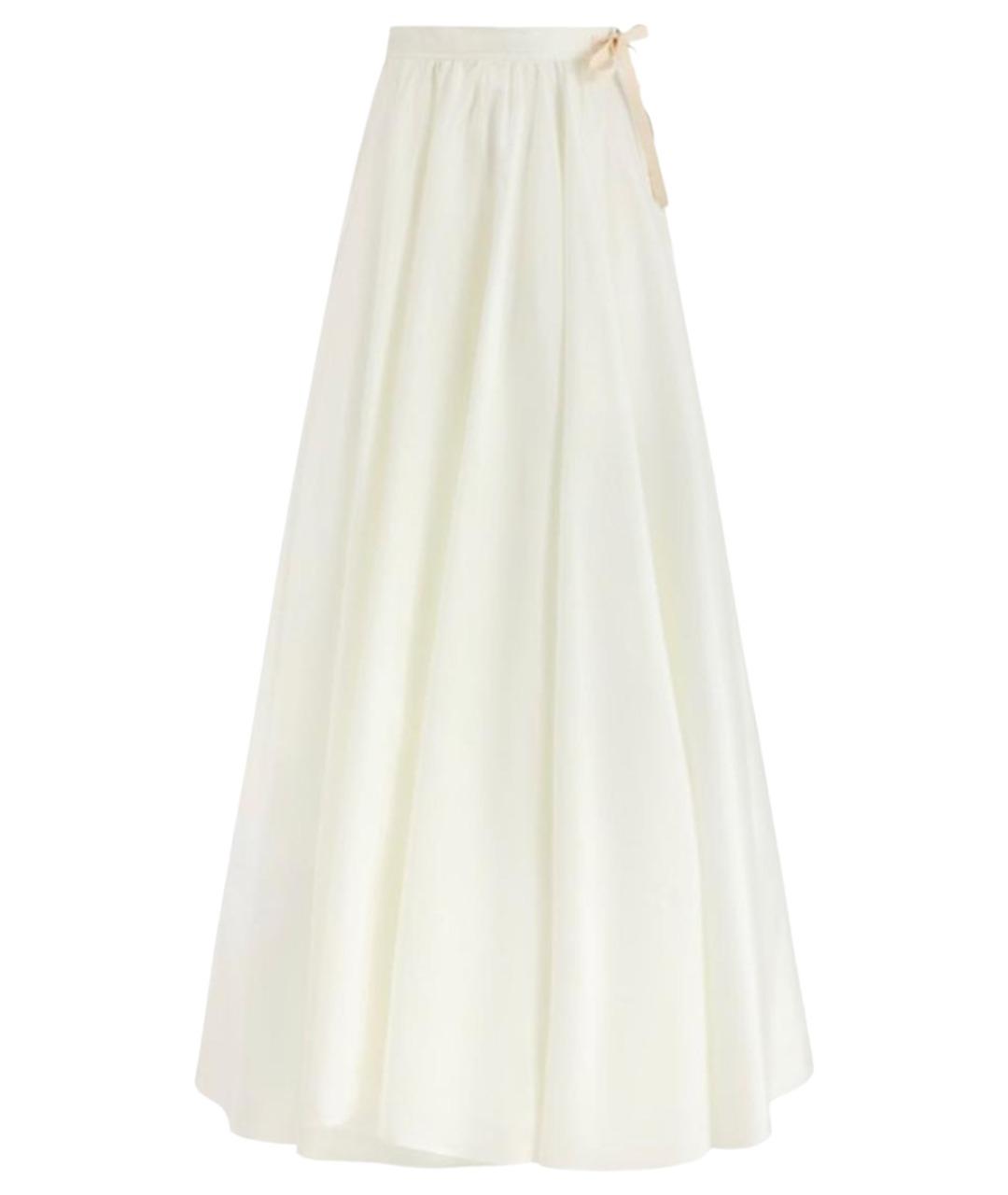 MM6 MAISON MARGIELA Белая ацетатная юбка макси, фото 1