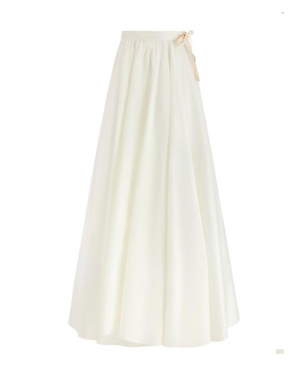 MM6 MAISON MARGIELA Белая ацетатная юбка макси, фото 5