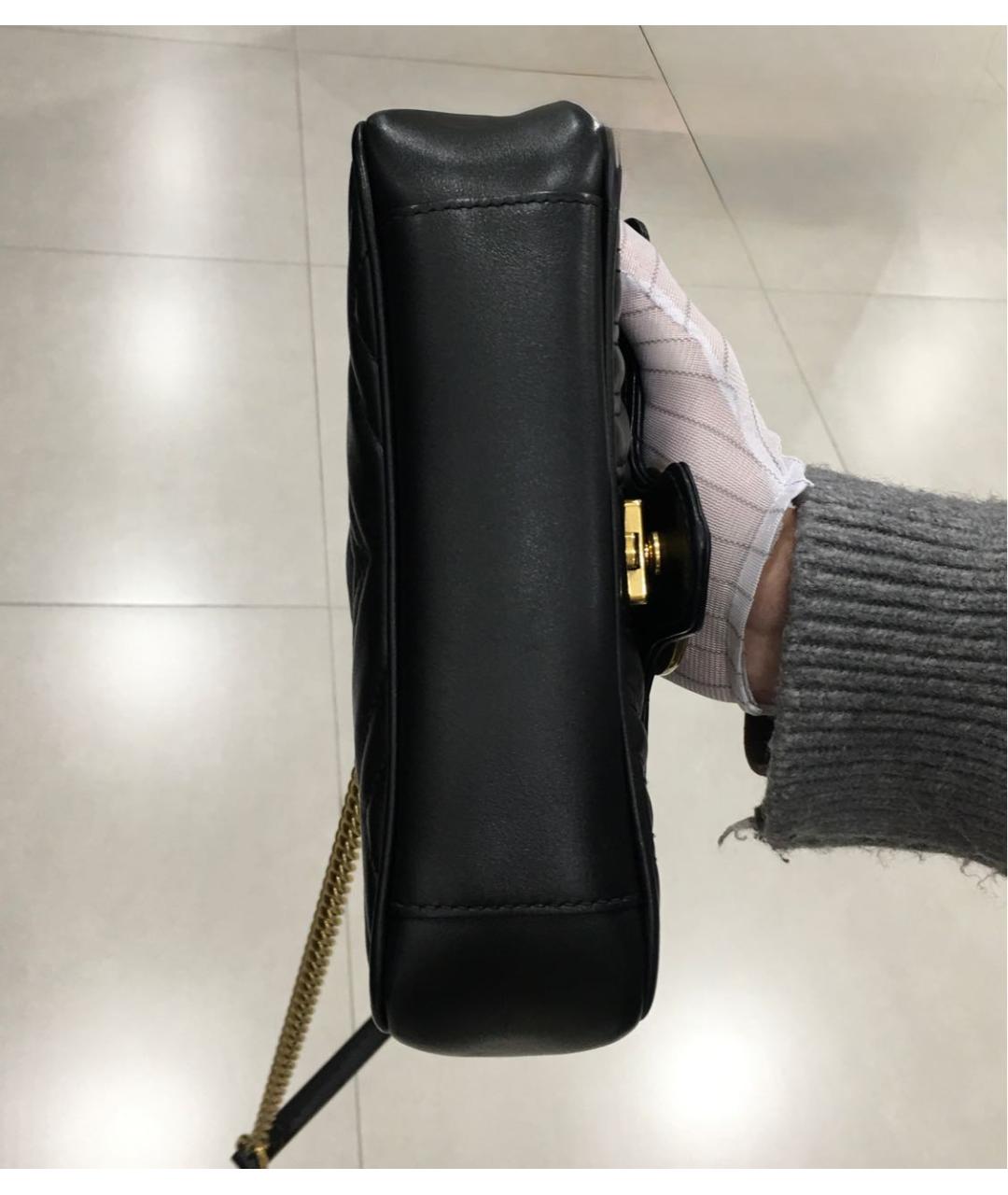 GUCCI Черная кожаная сумка через плечо, фото 3