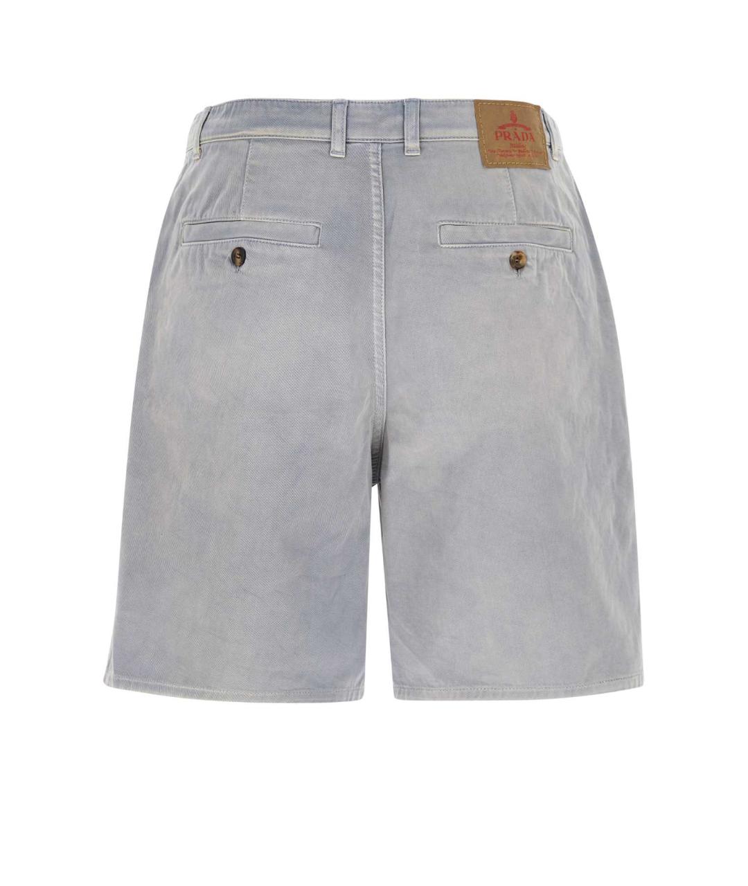 PRADA Голубые хлопковые шорты, фото 2