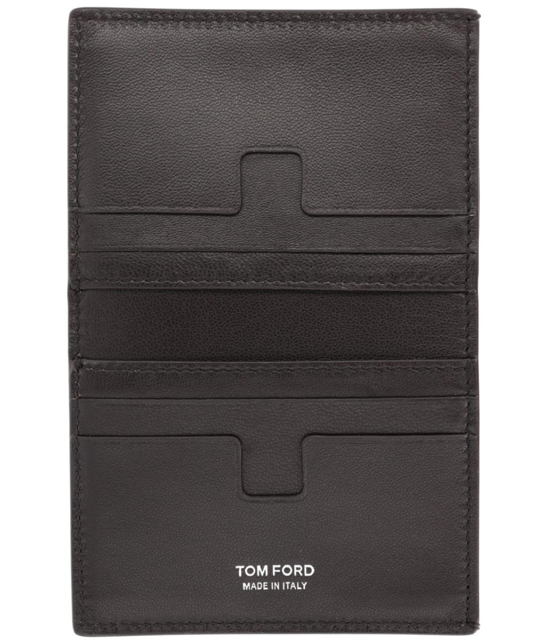 TOM FORD Коричневый кожаный кошелек, фото 3