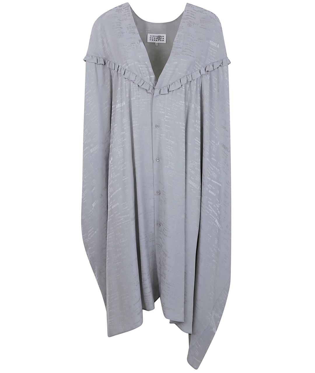 MM6 MAISON MARGIELA Серое вискозное повседневное платье, фото 1