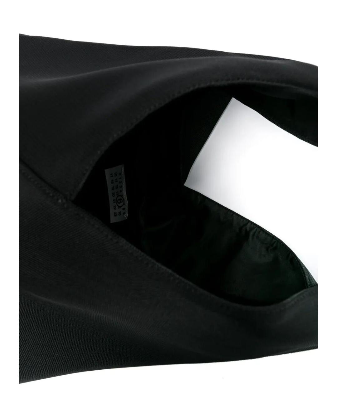 MM6 MAISON MARGIELA Черная тканевая сумка тоут, фото 3
