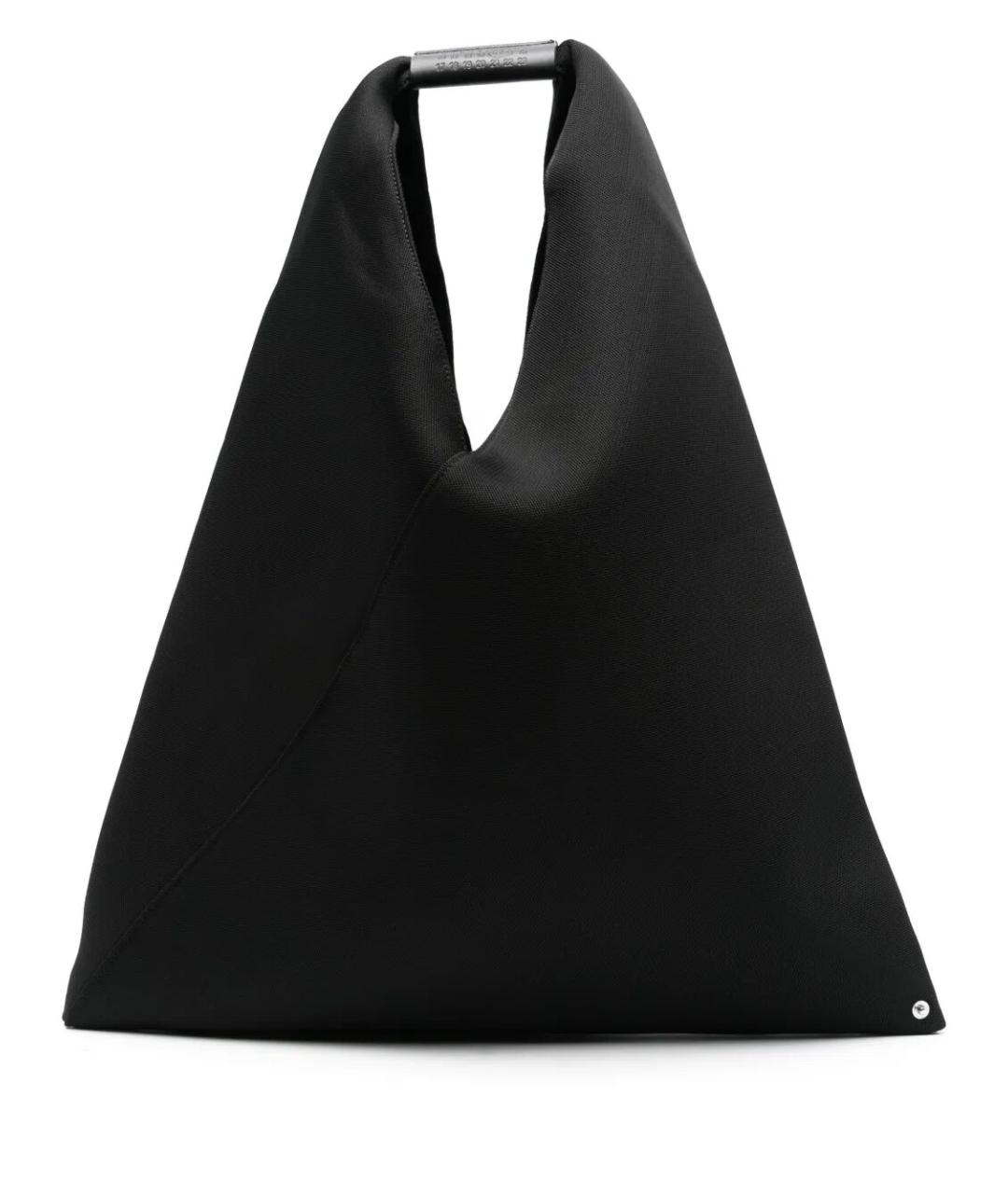 MM6 MAISON MARGIELA Черная тканевая сумка тоут, фото 1