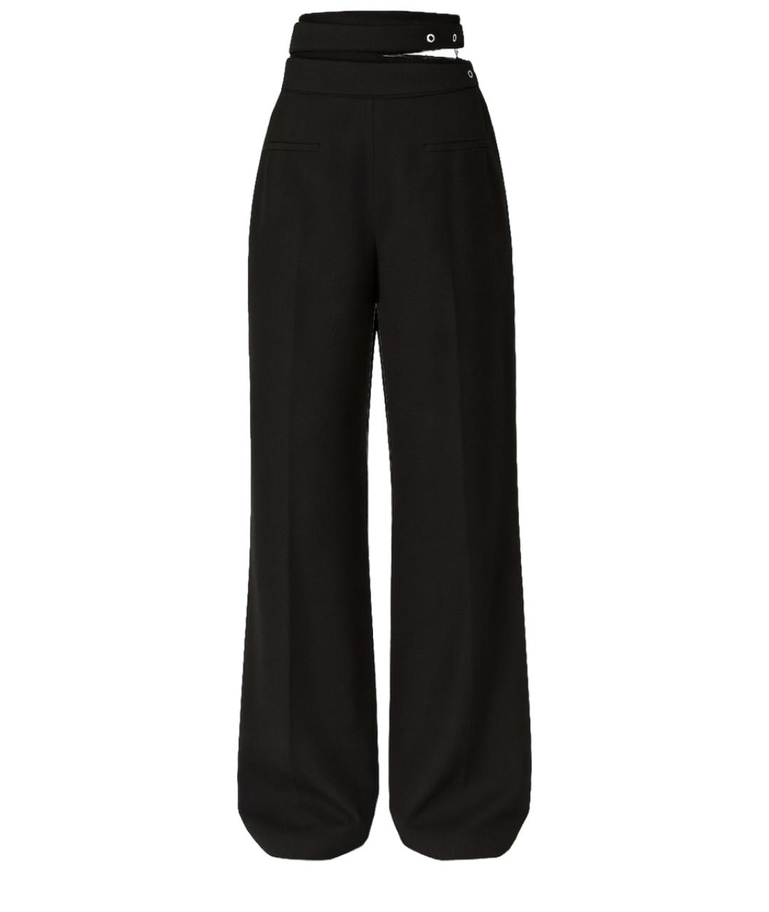 CHLOE Черные шерстяные прямые брюки, фото 3