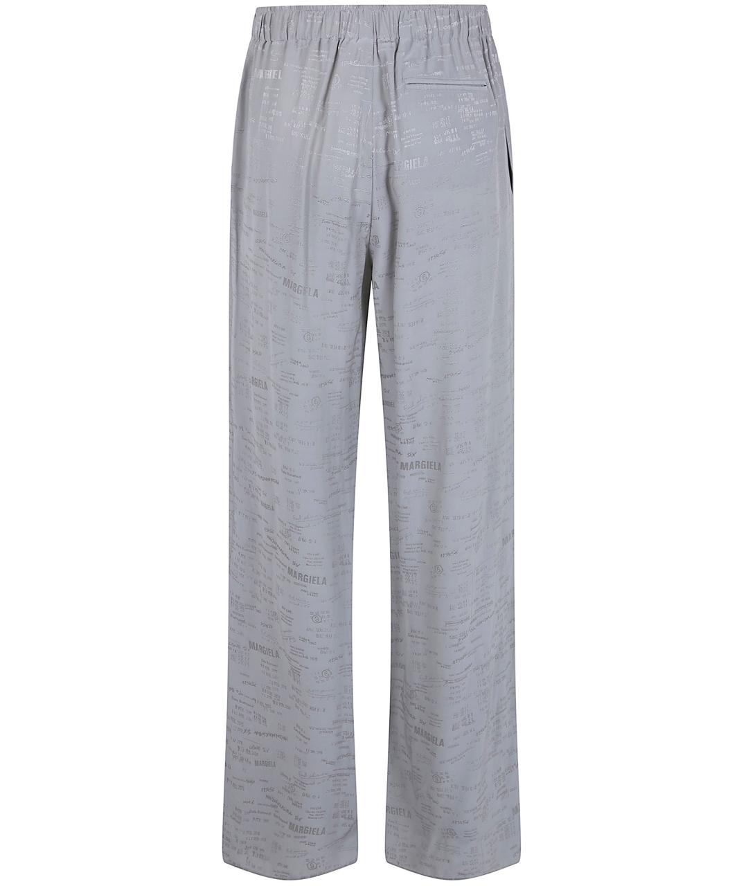 MM6 MAISON MARGIELA Серые вискозные прямые брюки, фото 2