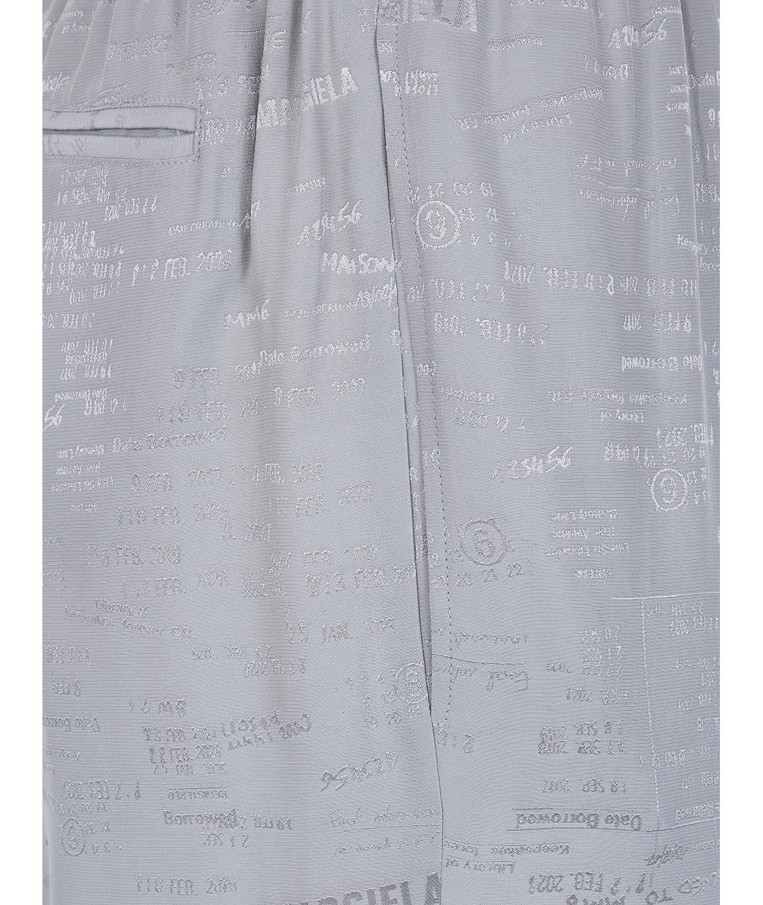 MM6 MAISON MARGIELA Серые вискозные прямые брюки, фото 3