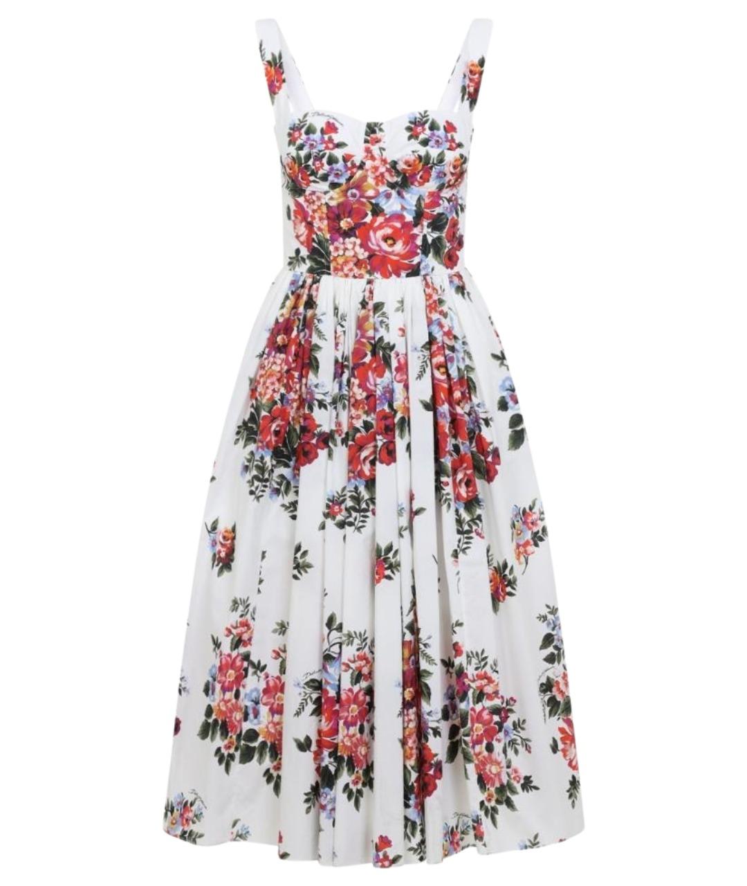 DOLCE&GABBANA Мульти хлопковое повседневное платье, фото 1