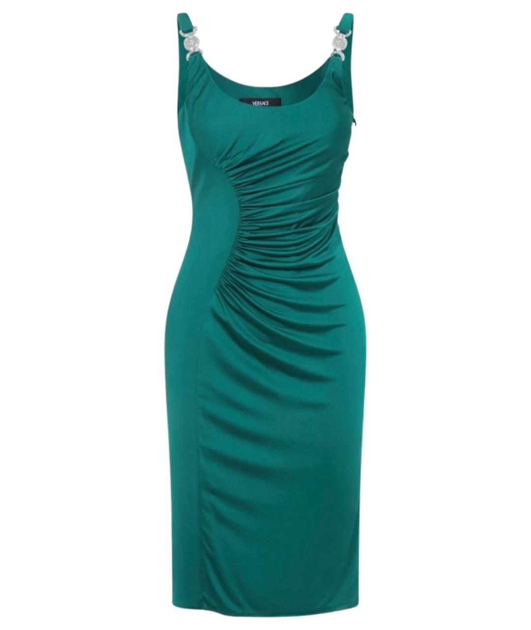 VERSACE Зеленые вискозное коктейльное платье, фото 1
