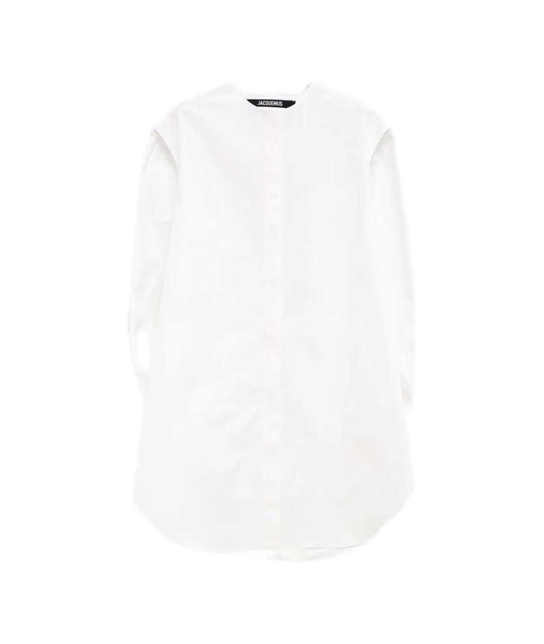 JACQUEMUS Белая хлопковая рубашка, фото 4