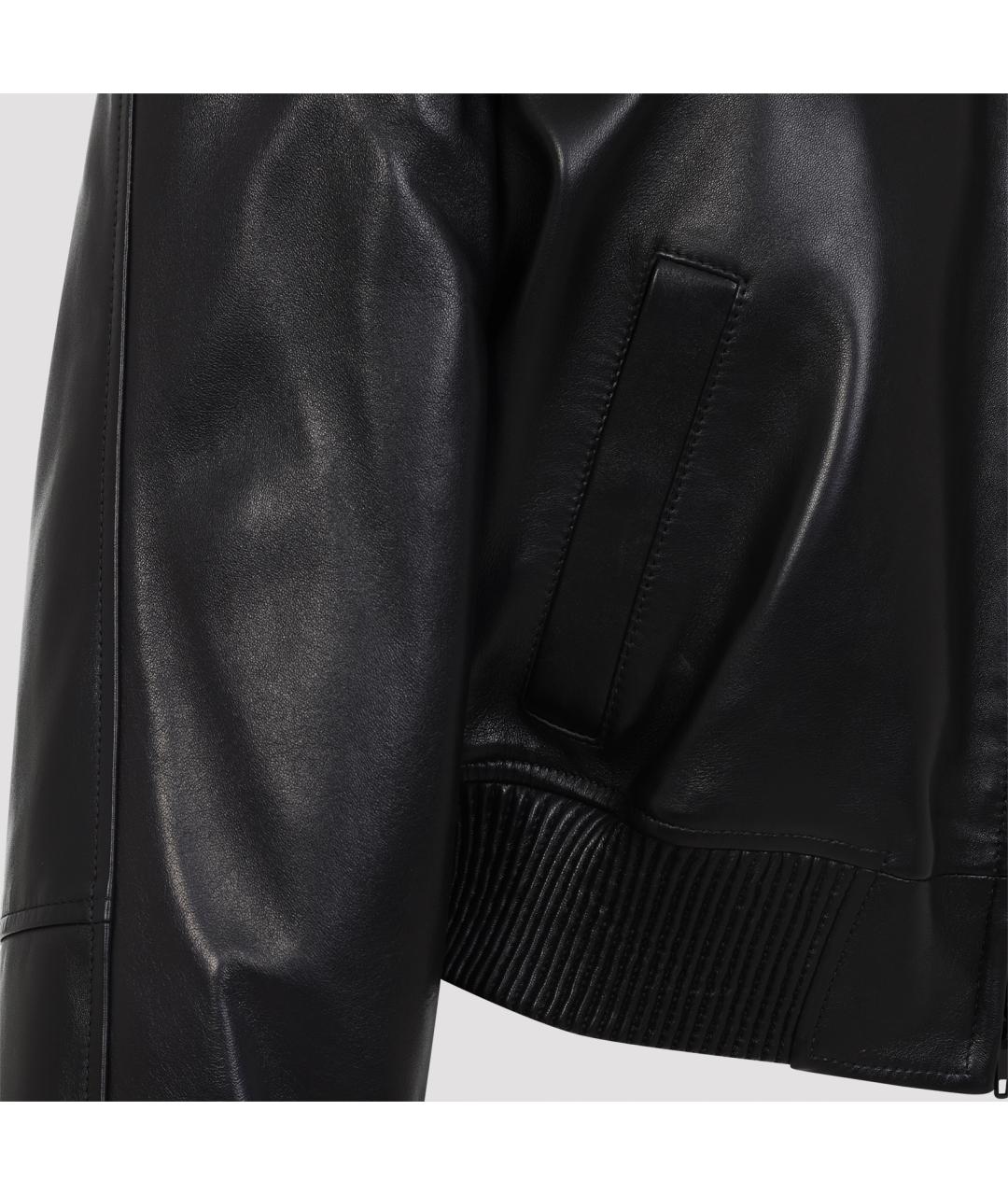 PHOEBE PHILO Черная кожаная куртка, фото 4