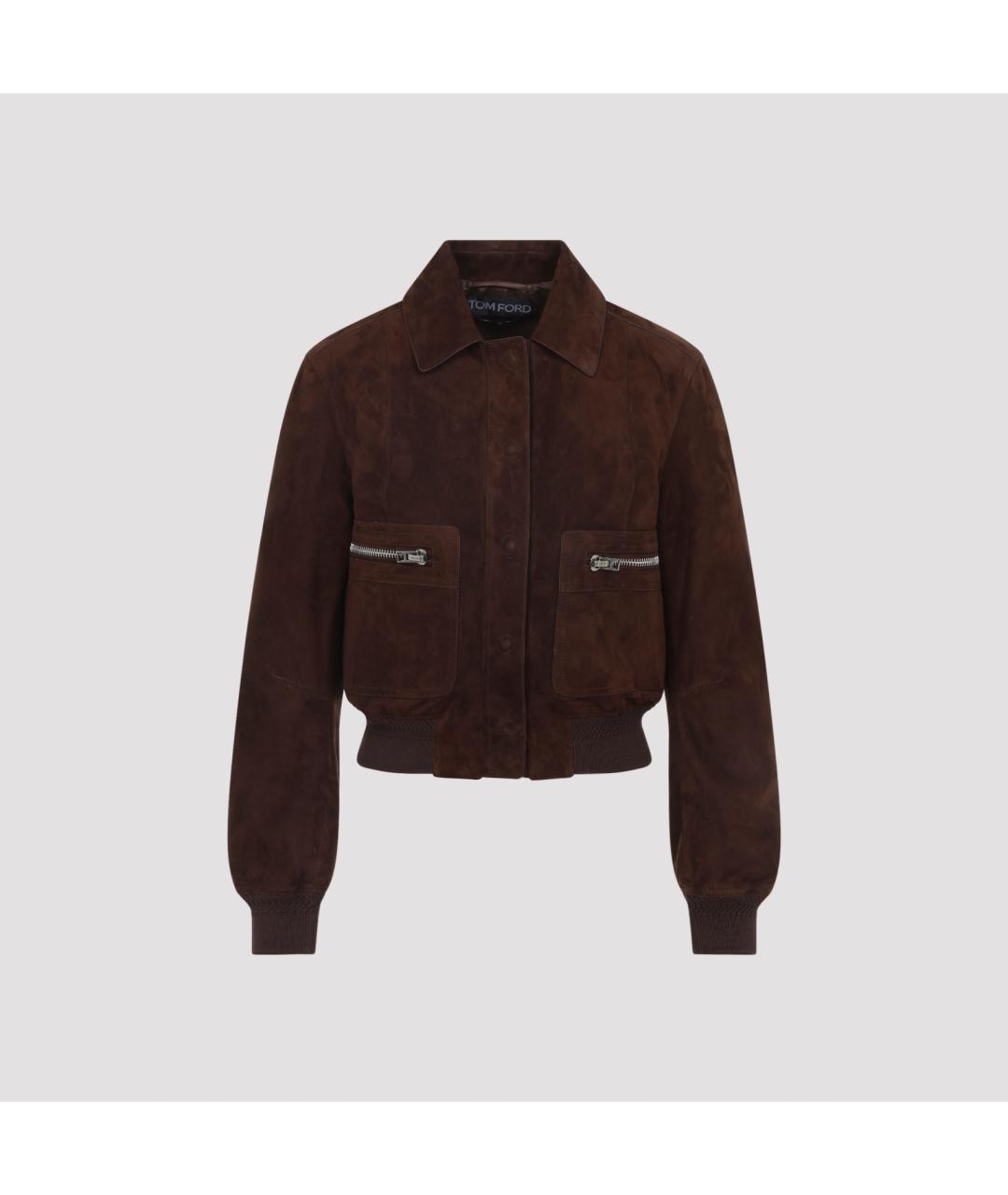 TOM FORD Коричневая замшевая куртка, фото 2