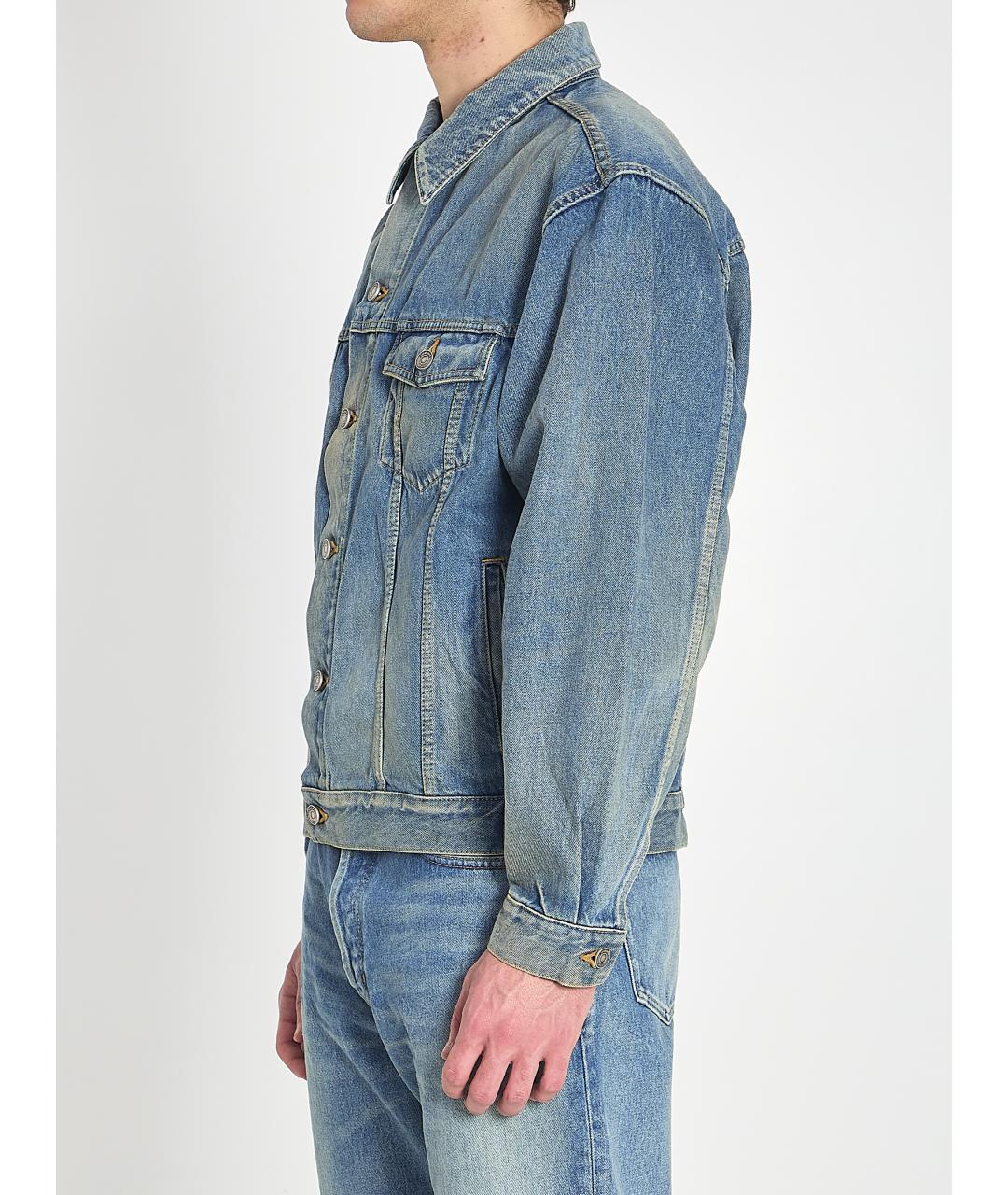 SAINT LAURENT Голубая хлопковая куртка, фото 3