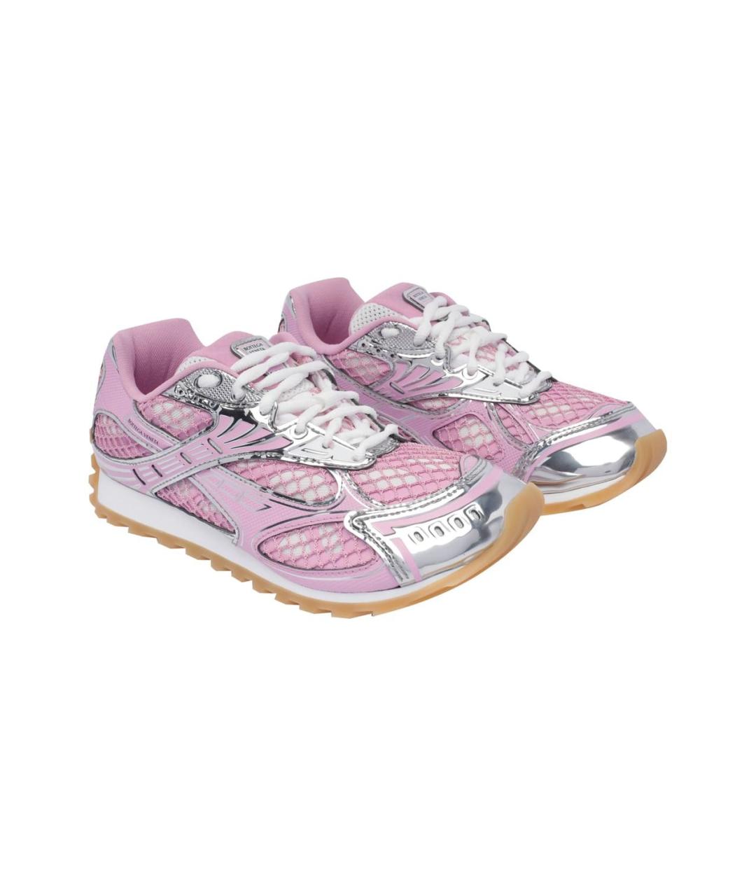 BOTTEGA VENETA Розовые синтетические кроссовки, фото 2