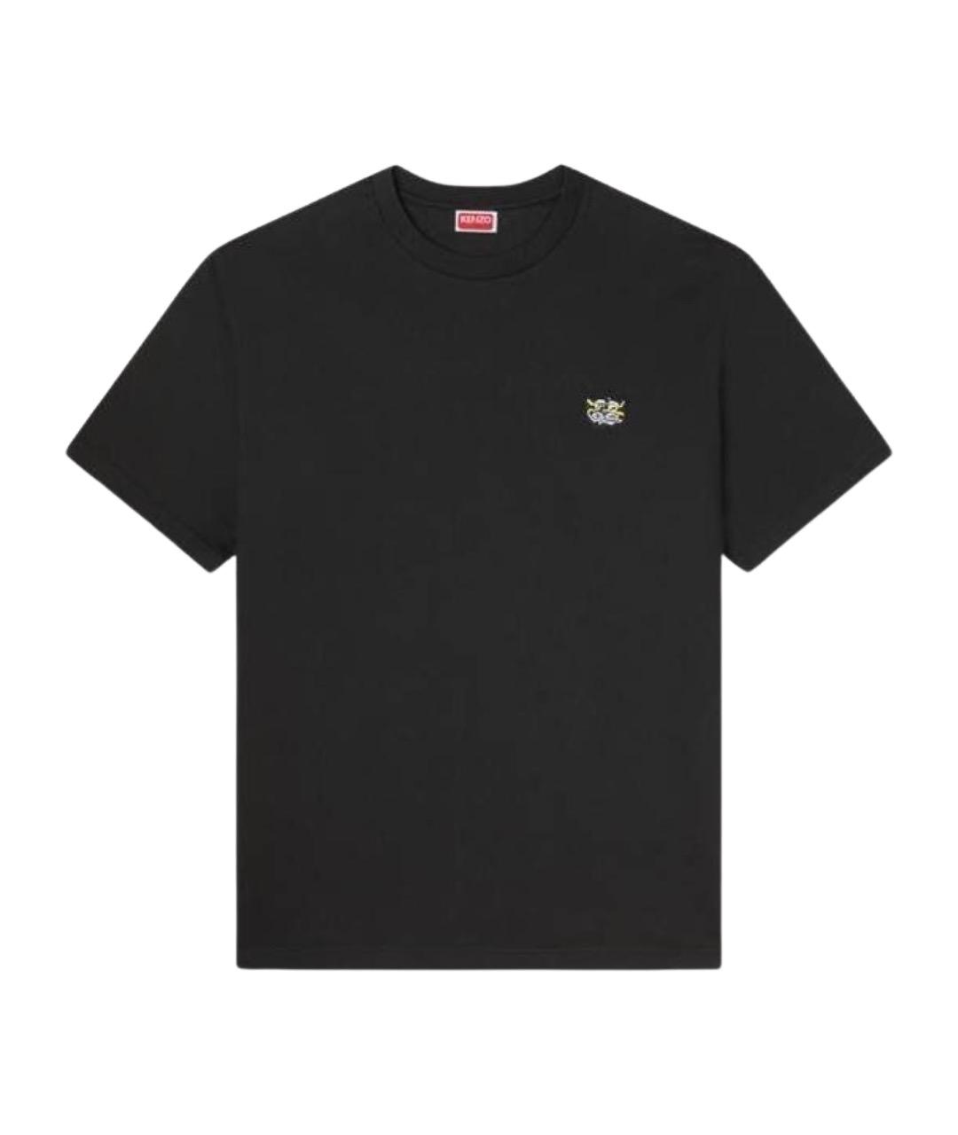 KENZO Черная хлопковая футболка, фото 1