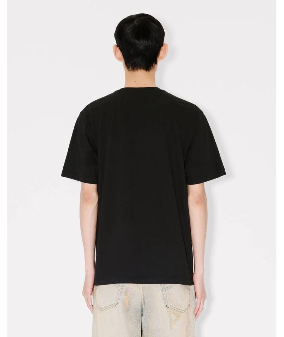 KENZO Черная хлопковая футболка, фото 3