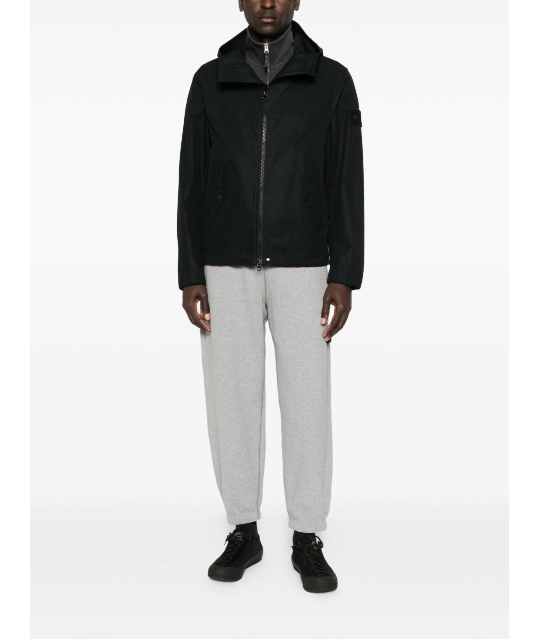 STONE ISLAND Серые хлопковые повседневные брюки, фото 2