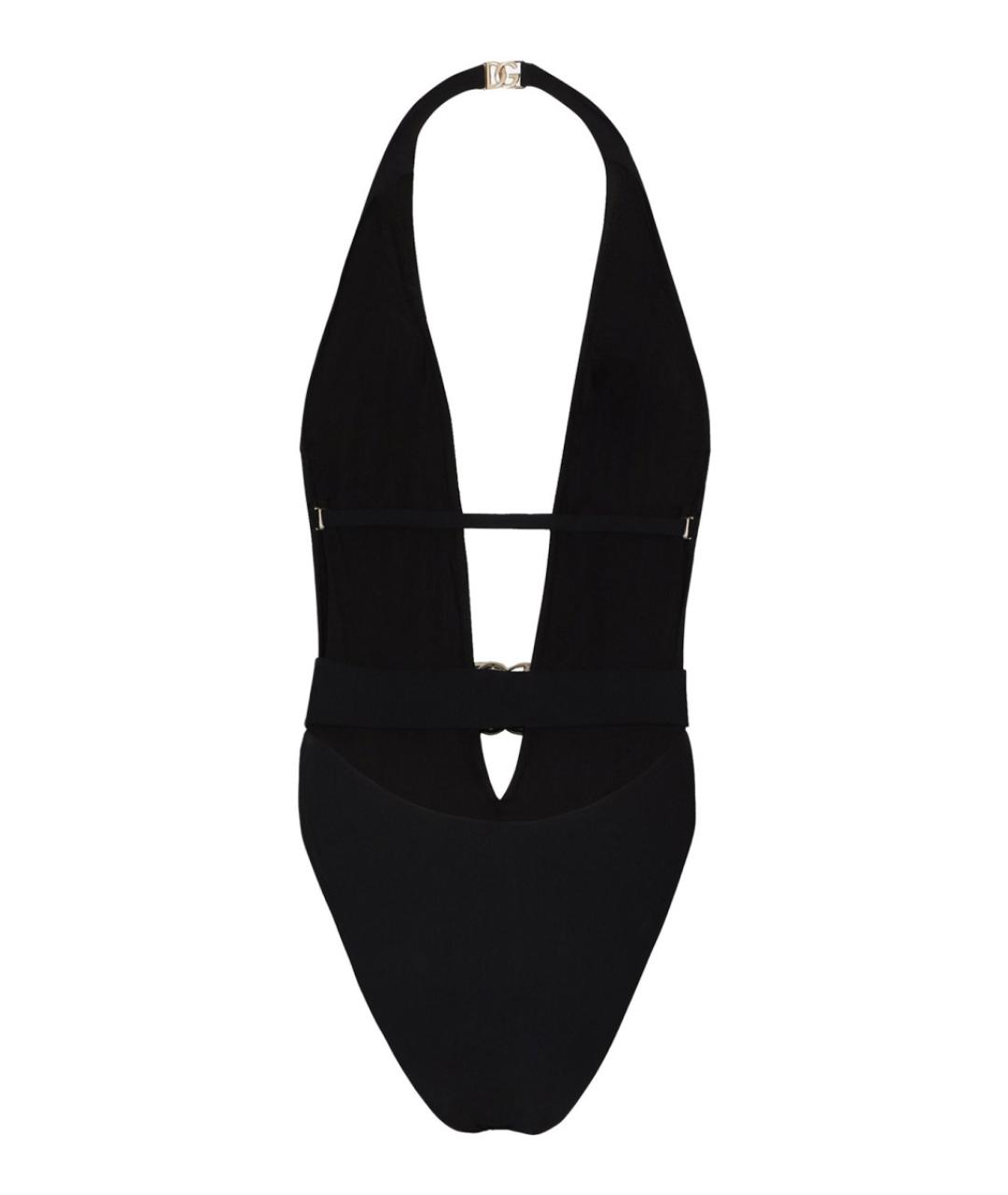 DOLCE&GABBANA Черный полиэстеровый купальник, фото 4