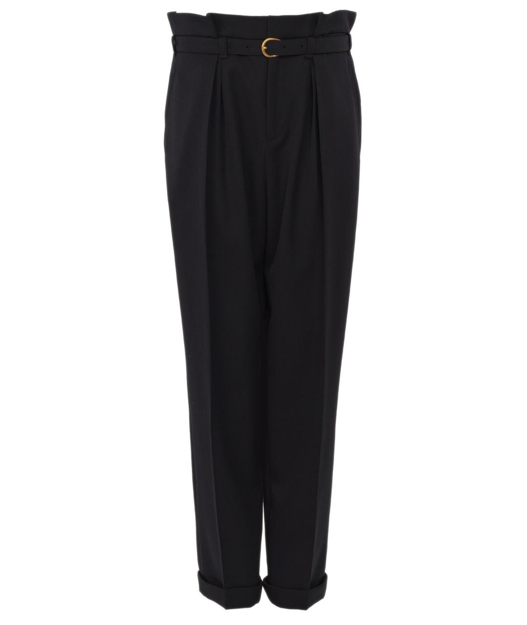 CHLOE Черные шерстяные прямые брюки, фото 1