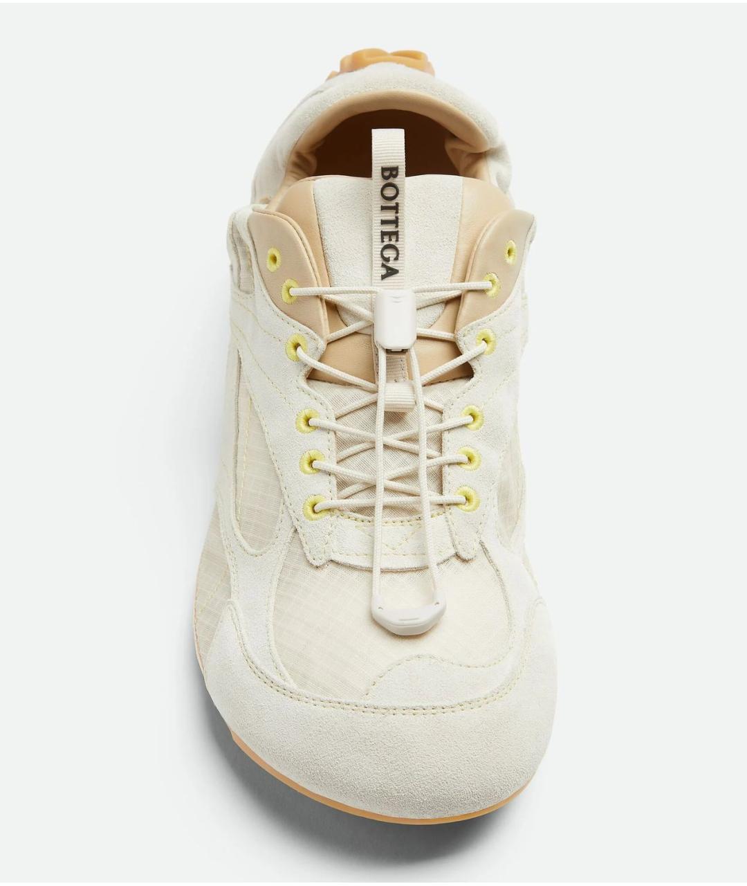 BOTTEGA VENETA Бежевые кожаные кроссовки, фото 3