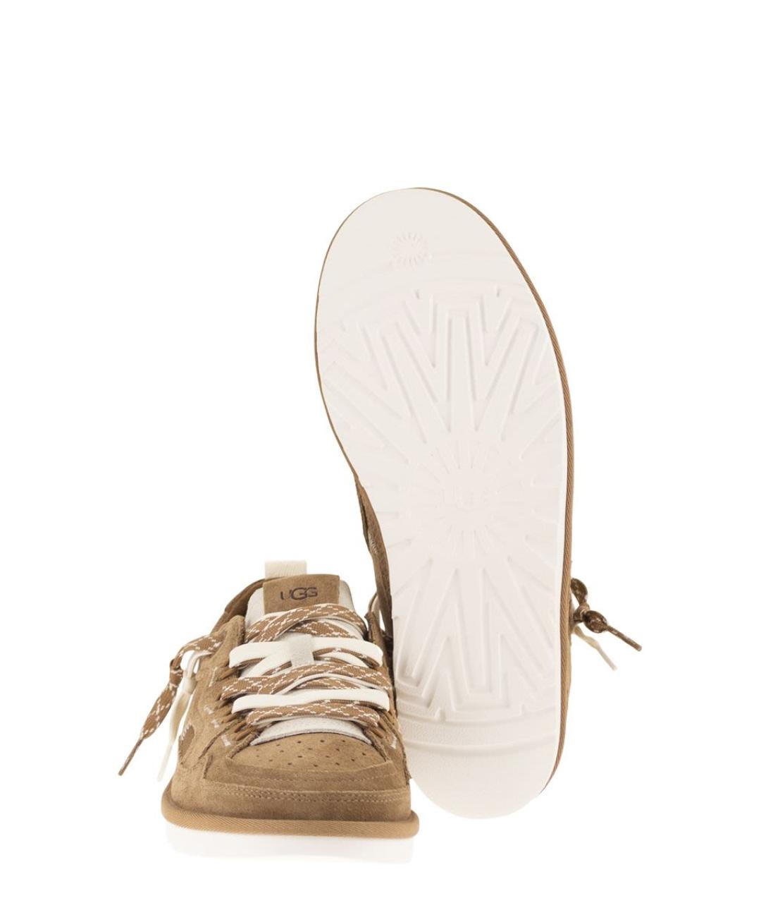 UGG AUSTRALIA Коричневые замшевые низкие кроссовки / кеды, фото 5