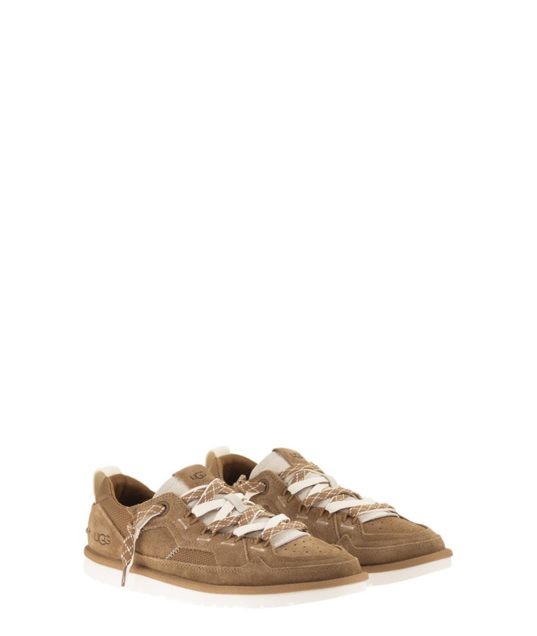 UGG AUSTRALIA Коричневые замшевые низкие кроссовки / кеды, фото 4