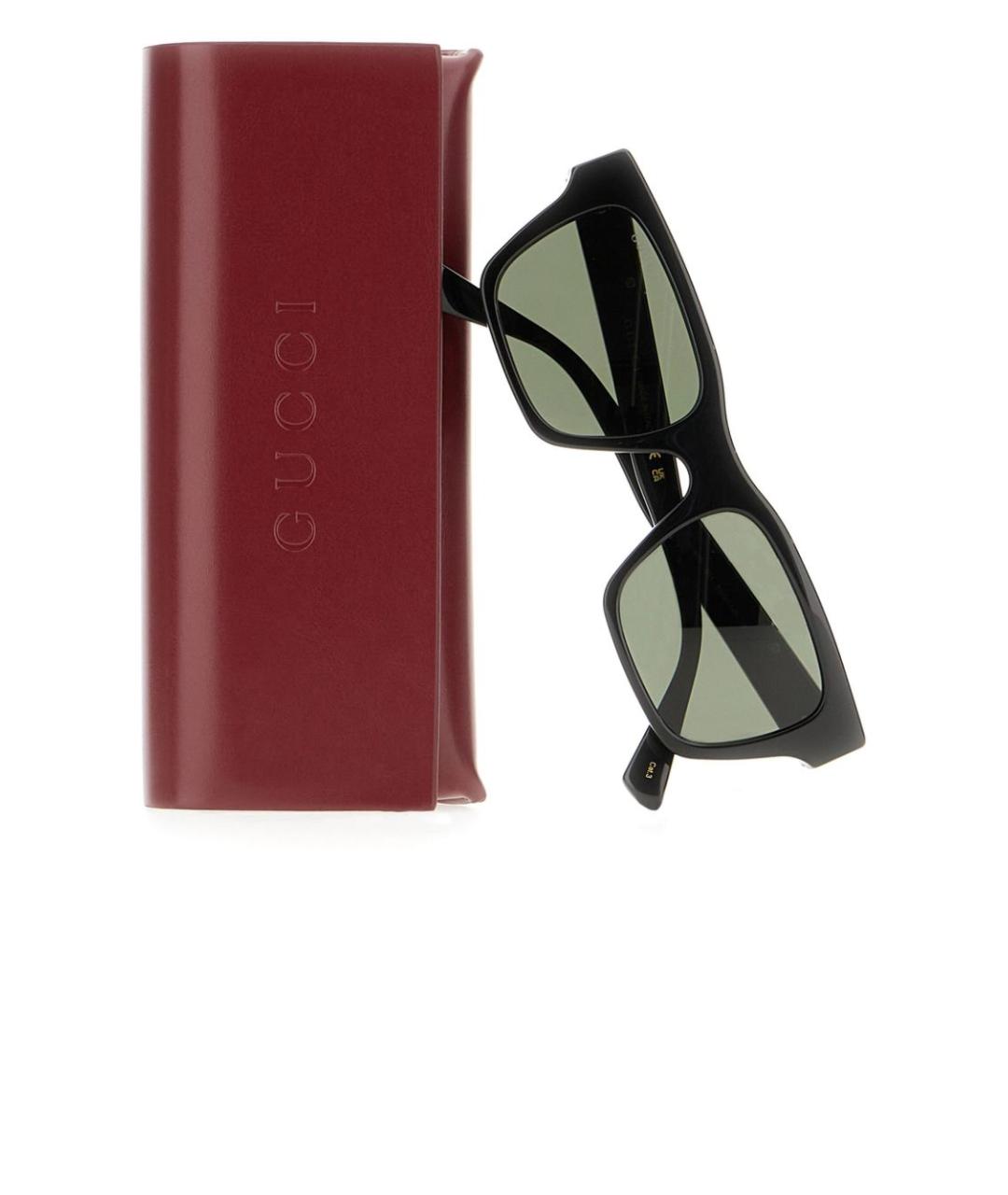 GUCCI Черные пластиковые солнцезащитные очки, фото 3