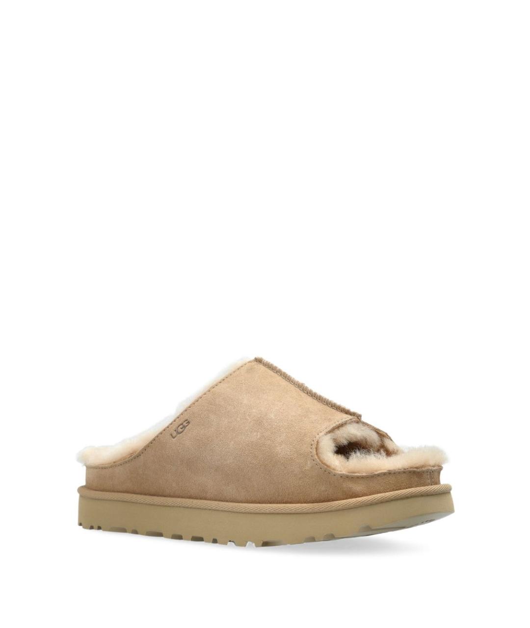 UGG AUSTRALIA Бежевые замшевые сандалии, фото 5
