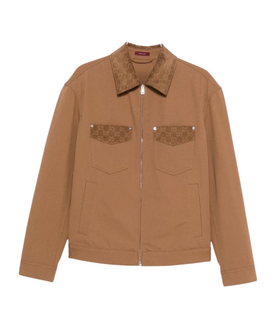 GUCCI Бежевая хлопковая куртка, фото 1