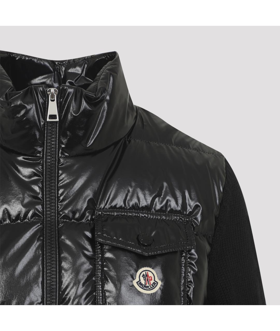 MONCLER Черная полиамидовая куртка, фото 3