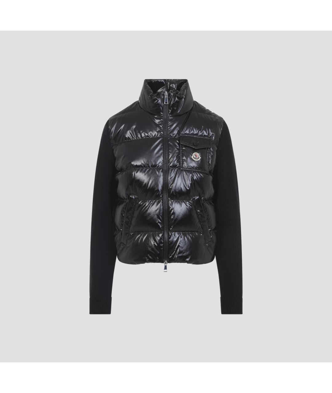 MONCLER Черная полиамидовая куртка, фото 4