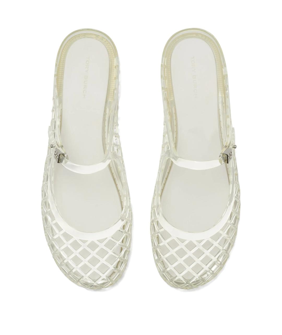 TORY BURCH Белые резиновые мюли, фото 3