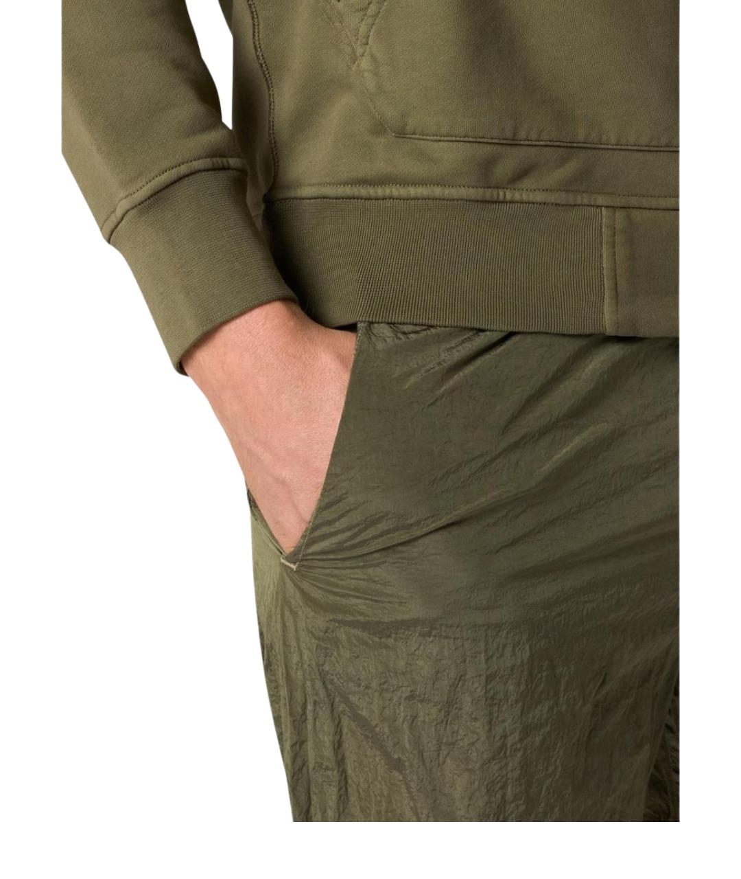 STONE ISLAND Зеленые шорты, фото 4