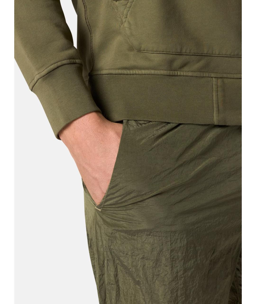 STONE ISLAND Зеленые полиамидовые шорты, фото 4