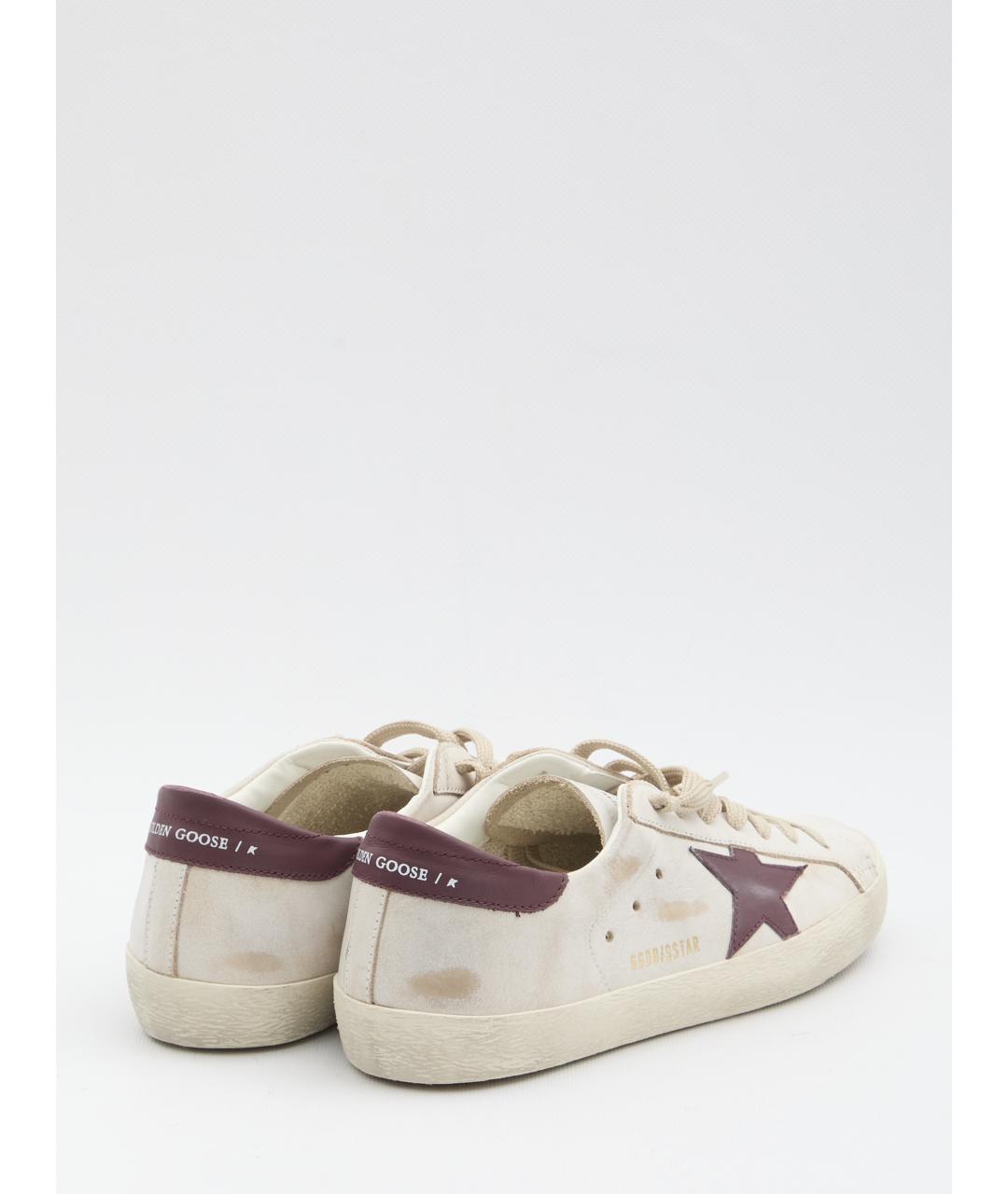 GOLDEN GOOSE DELUXE BRAND Белые кожаные низкие кроссовки / кеды, фото 3