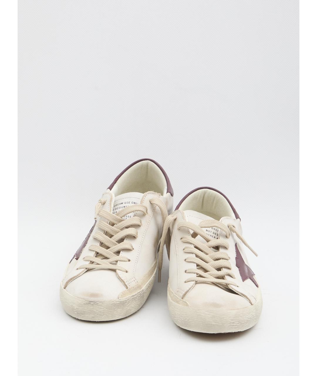 GOLDEN GOOSE DELUXE BRAND Белые кожаные низкие кроссовки / кеды, фото 5