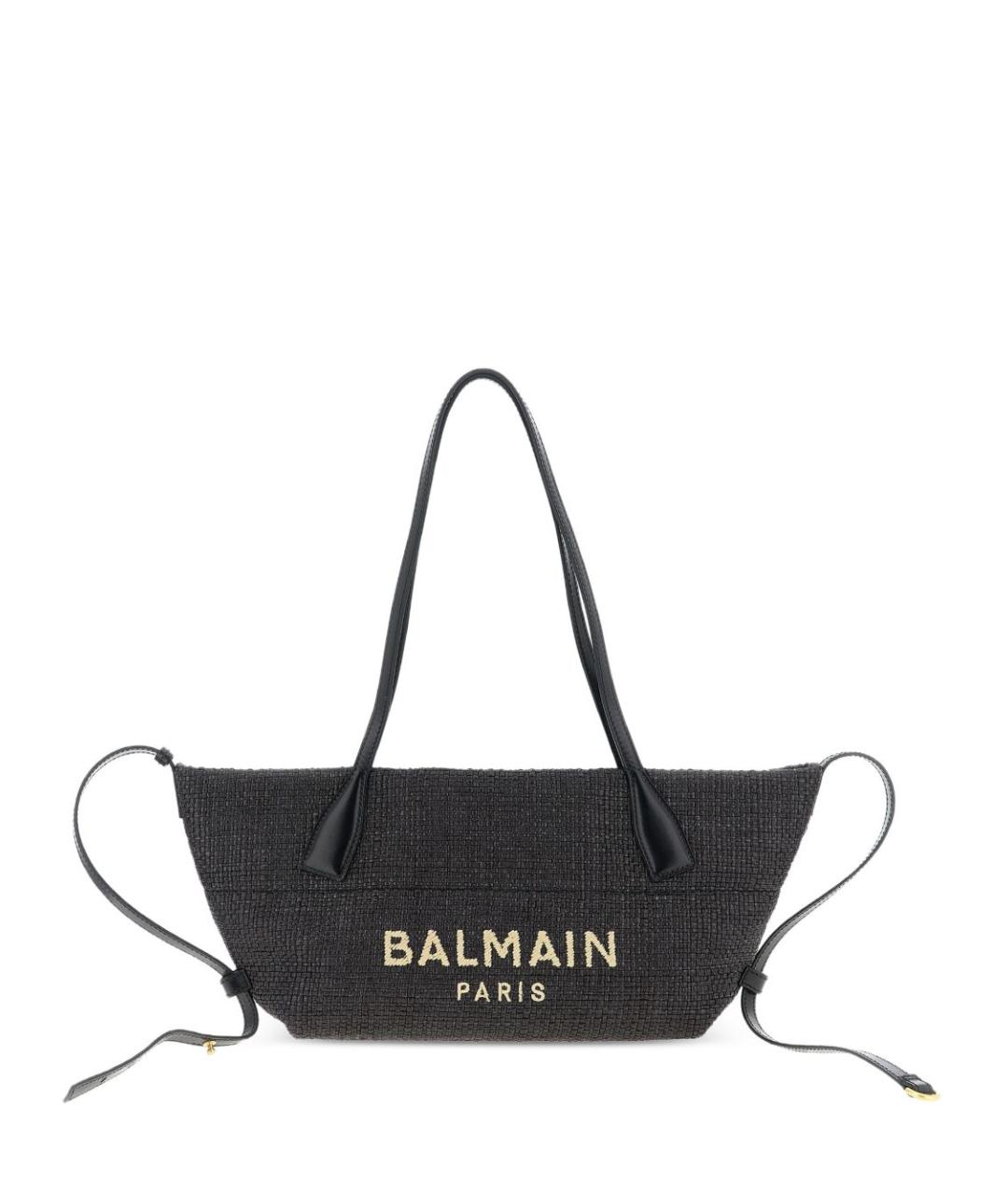 BALMAIN Черная тканевая сумка тоут, фото 1