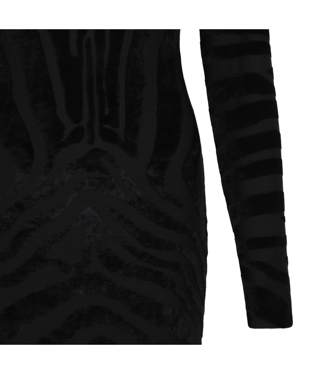 BALMAIN Черное вискозное повседневное платье, фото 4