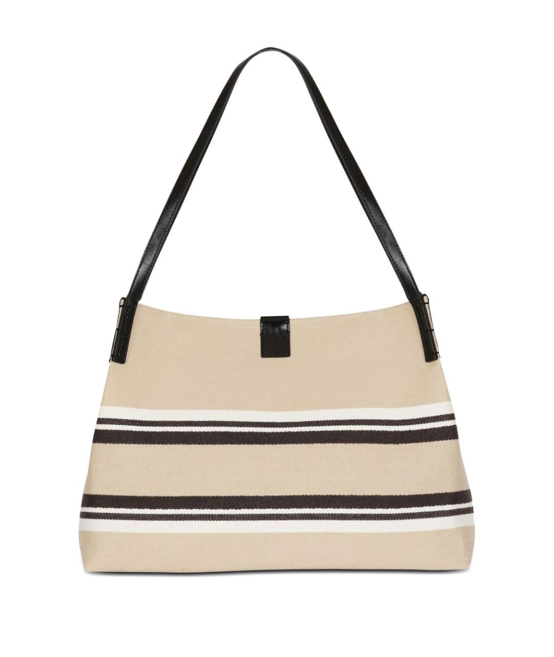 BALMAIN Бежевая тканевая сумка тоут, фото 2