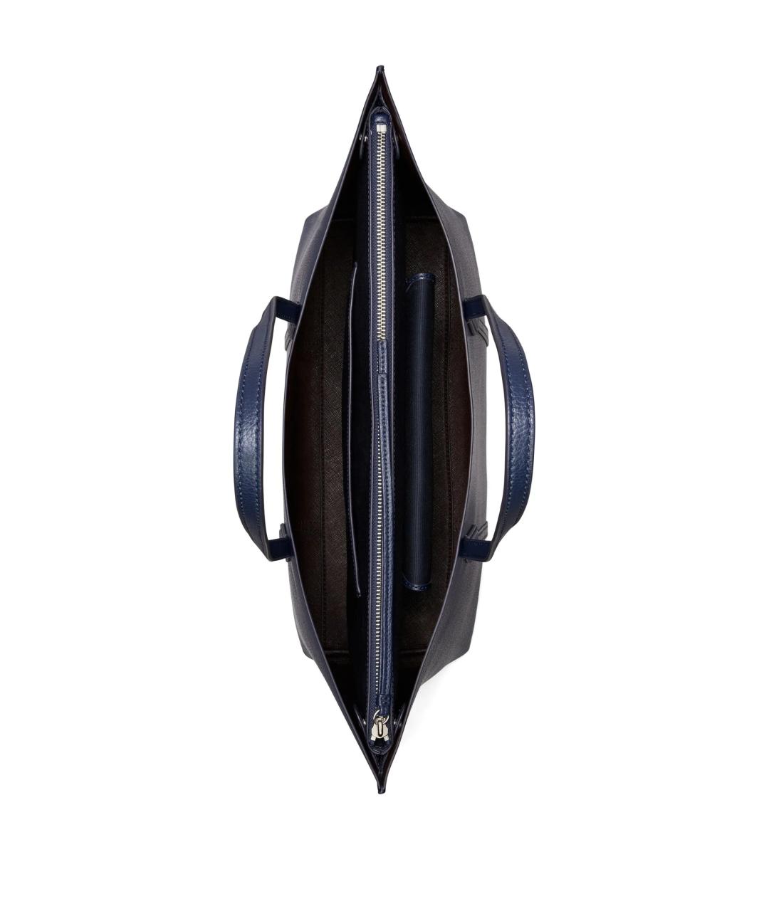 TORY BURCH Синяя кожаная сумка тоут, фото 5