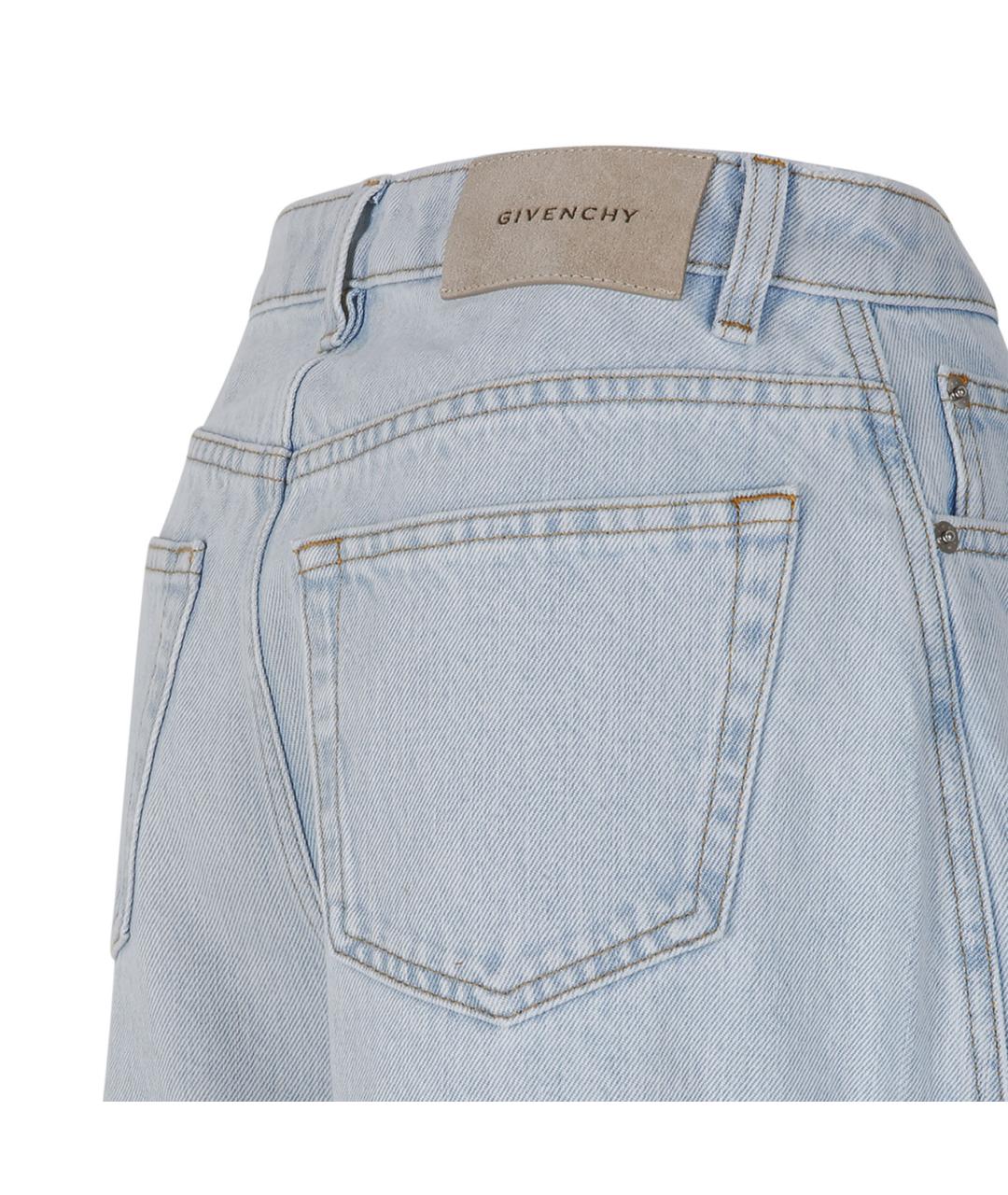 GIVENCHY Голубые хлопковые прямые джинсы, фото 4