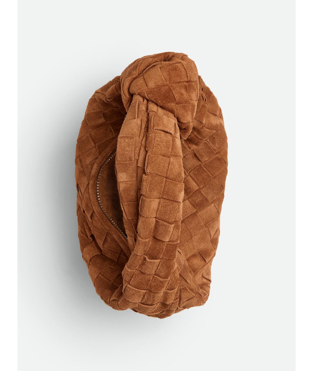 BOTTEGA VENETA Коричневая замшевая сумка через плечо, фото 3