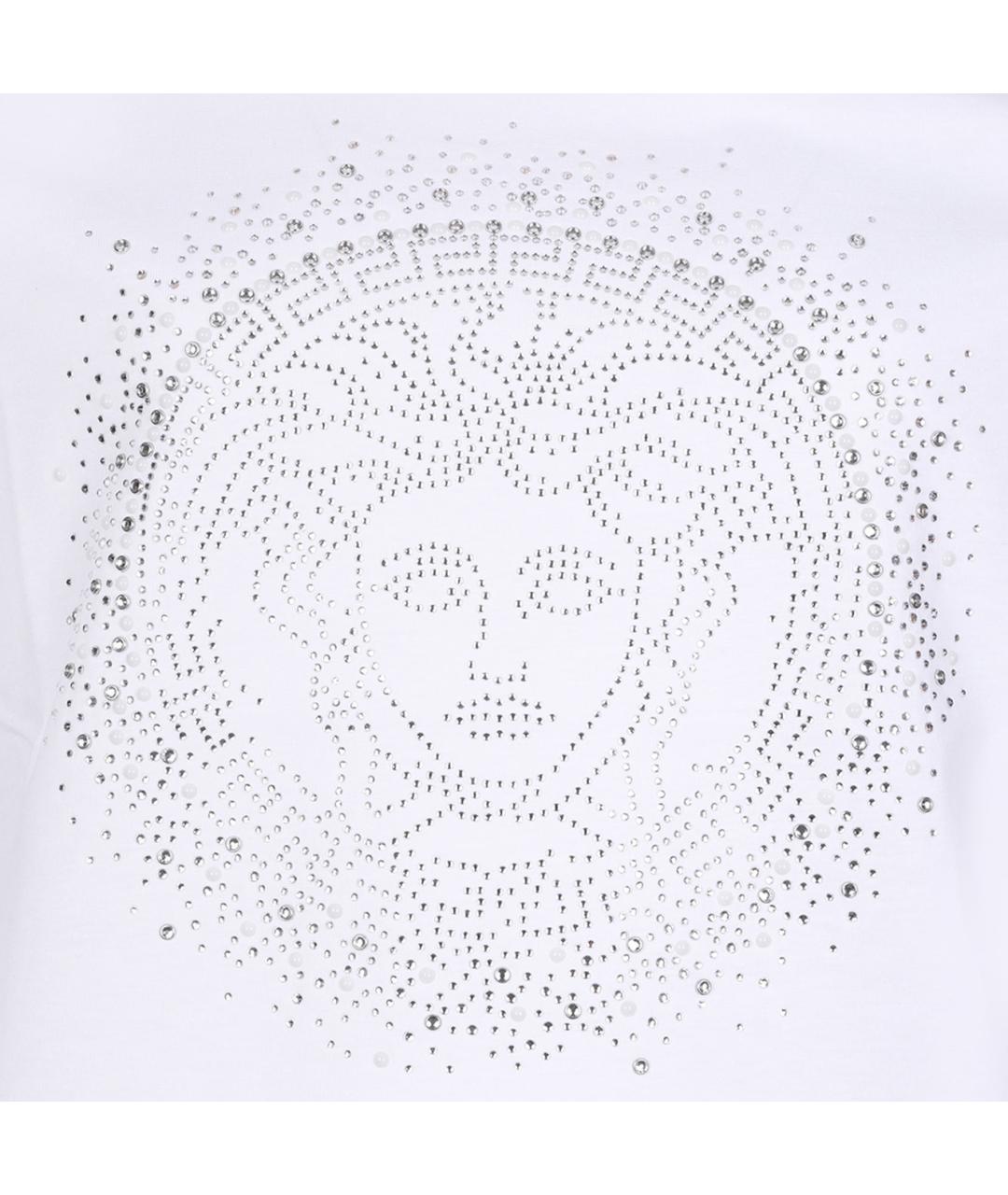 VERSACE Белая хлопковая футболка, фото 4