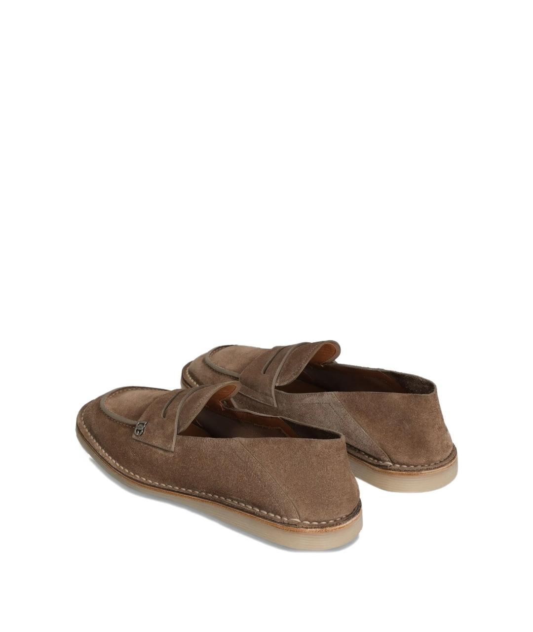 DOLCE&GABBANA Коричневые замшевые лоферы, фото 4