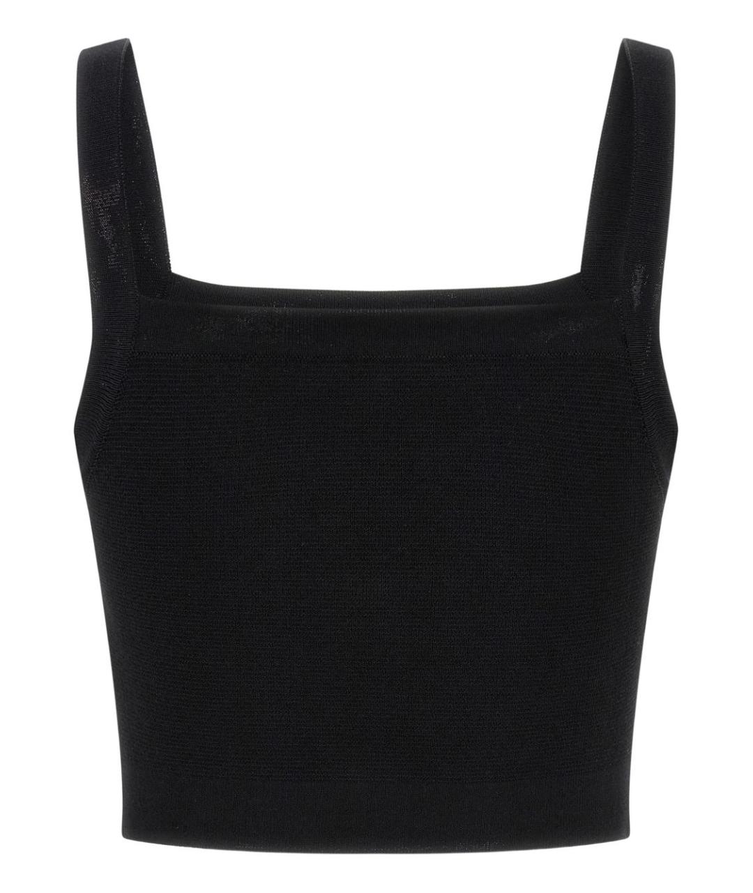 BALMAIN Черная вискозная майка, фото 3