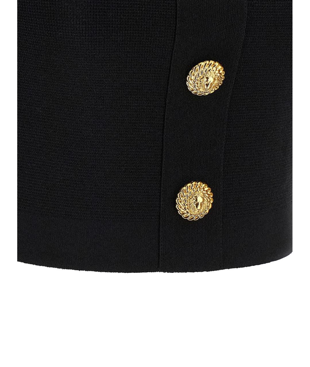 BALMAIN Черная вискозная майка, фото 2